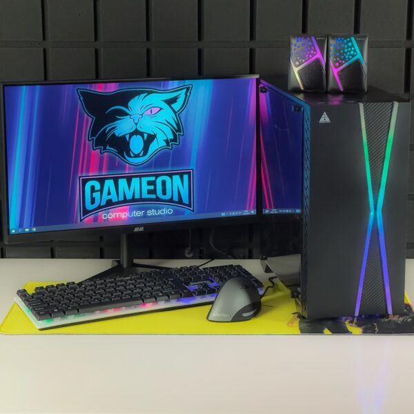 Комп'ютер з монітором для роботи, ігор "CYBERPUNK YELLOW-2" — изображение 3