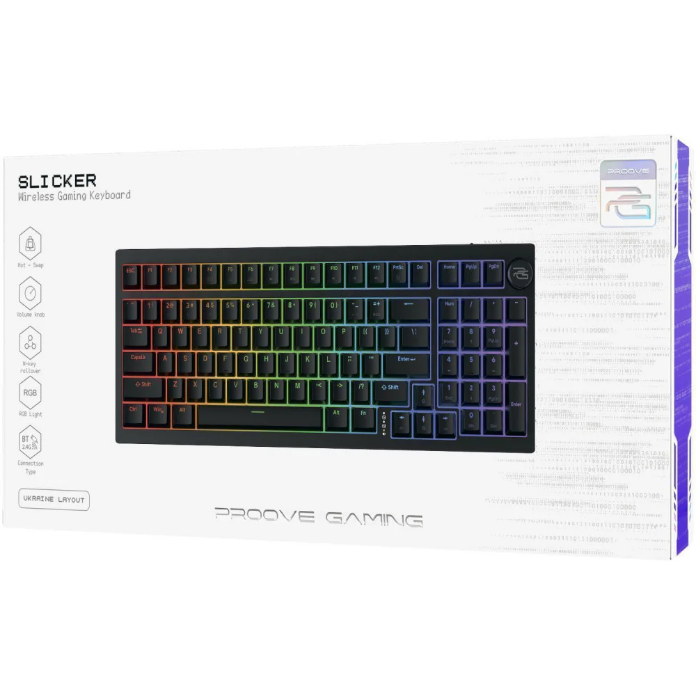 Бездротова клавіатура Proove Gaming Slicker (Ukraine Layout) - Зображення 2