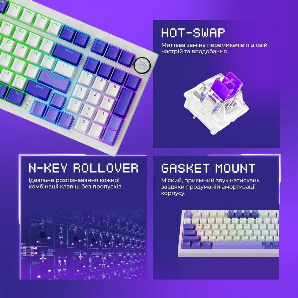 Бездротова клавіатура Proove Gaming Slicker Special Edition (Ukraine Layout) - Зображення 20