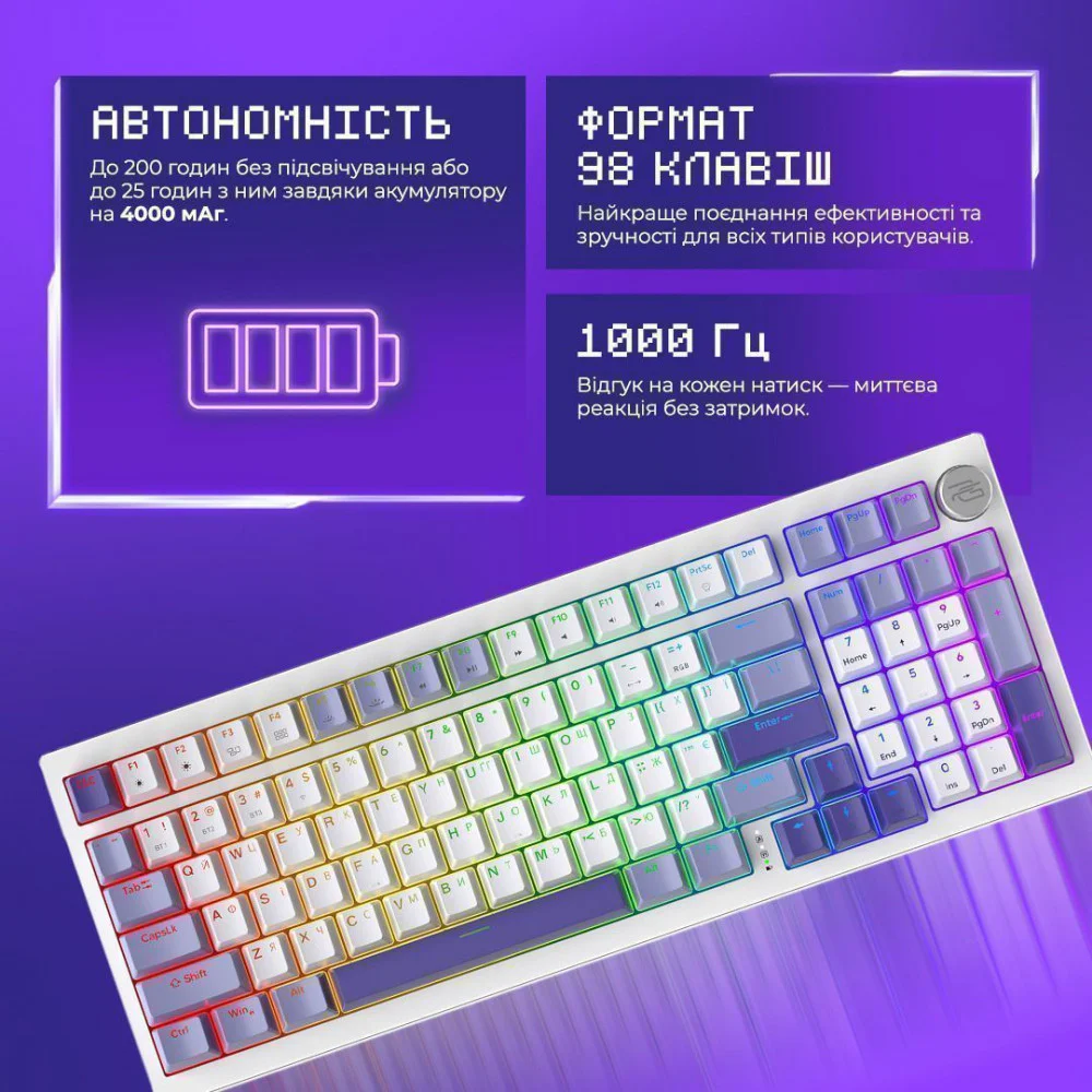 Бездротова клавіатура Proove Gaming Slicker (Ukraine Layout) - Зображення 9