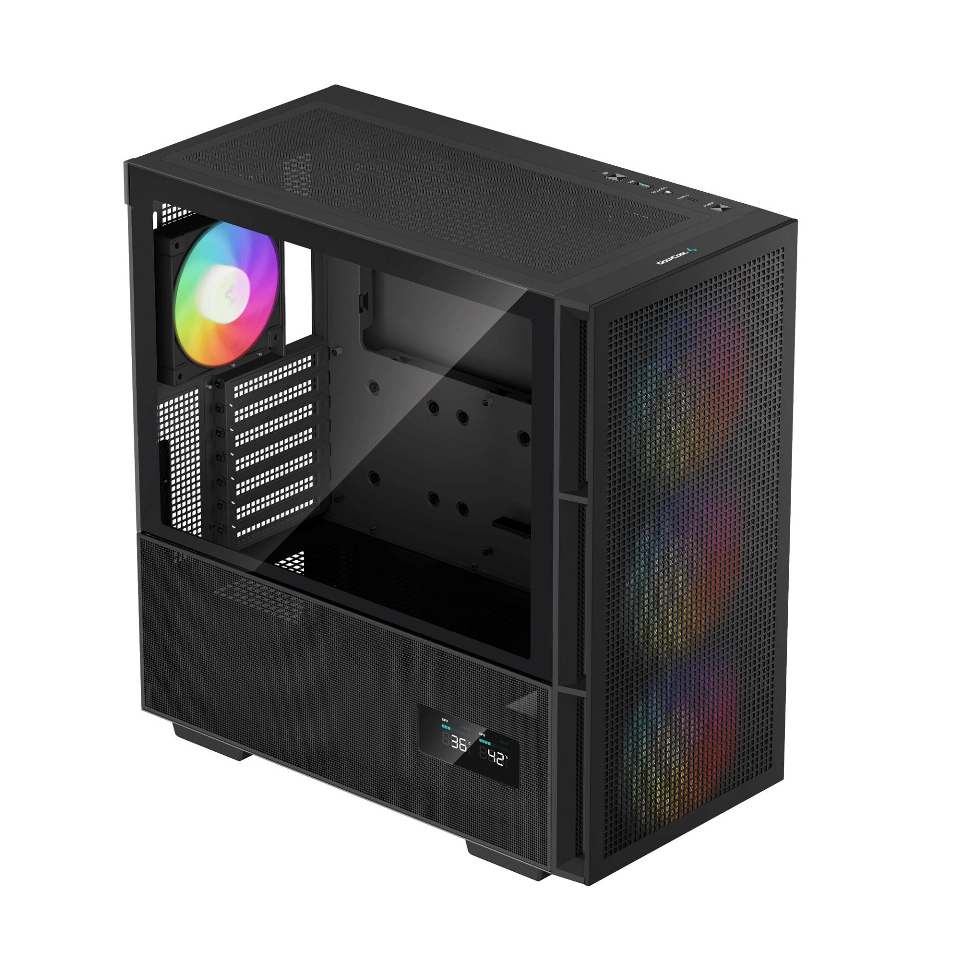 Корпус DeepCool CH560 Digital Black (R-CH560-BKAPE4D-G-1) без БЖ - Зображення 3