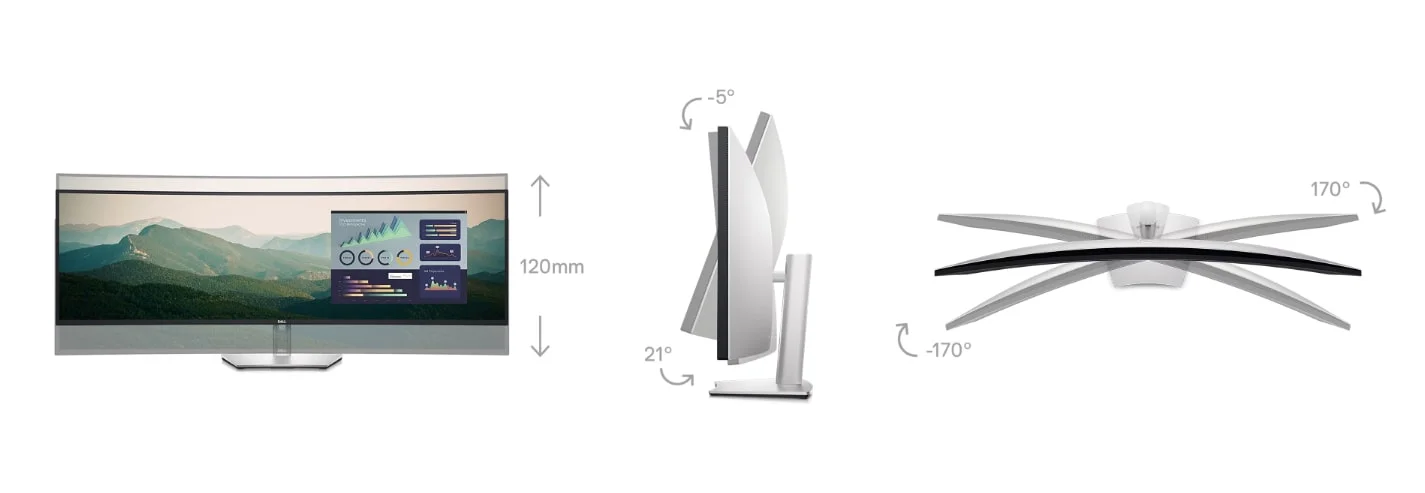 Монітор Dell 49" U4924DW IPS Black Curved (210-BGTX) — изображение 7