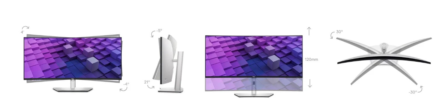 Монітор Dell 38" UltraSharp U3824DW (210-BHXB) IPS Black/Silver Curved - Зображення 8