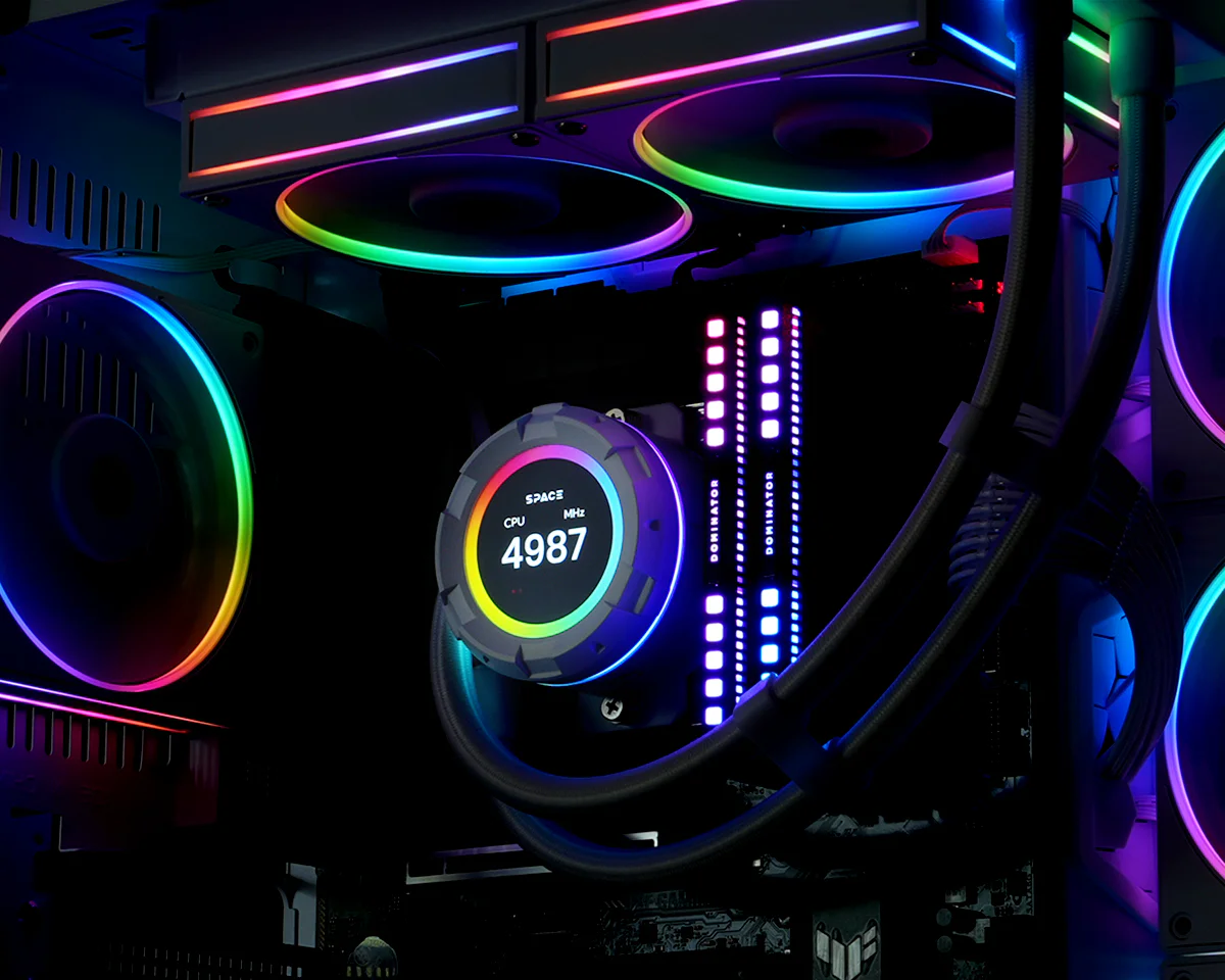 Система водяного охолодження ID-Cooling Space LCD SL240 White - Зображення 8