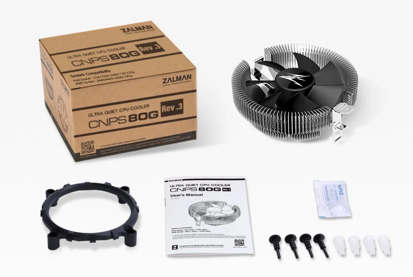 Кулер процесорний Zalman CNPS80G Rev.3 Black - Зображення 4