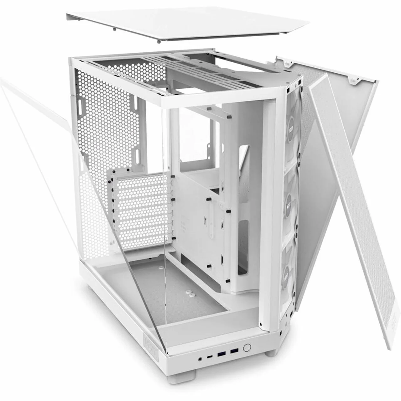 Корпус NZXT H6 Flow RGB White (CC-H61FW-R1) без БЖ - Зображення 3