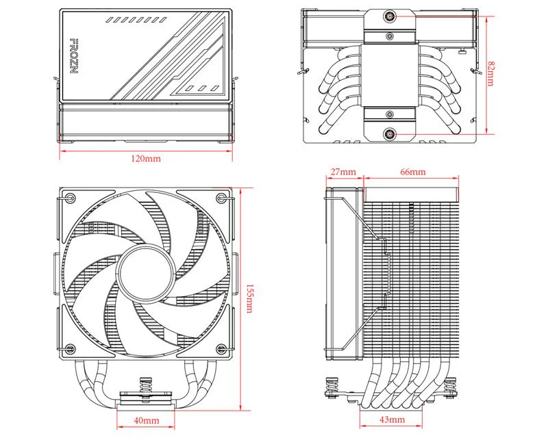 Кулер процесорний ID-Cooling Frozn A610 ARGB - Зображення 6