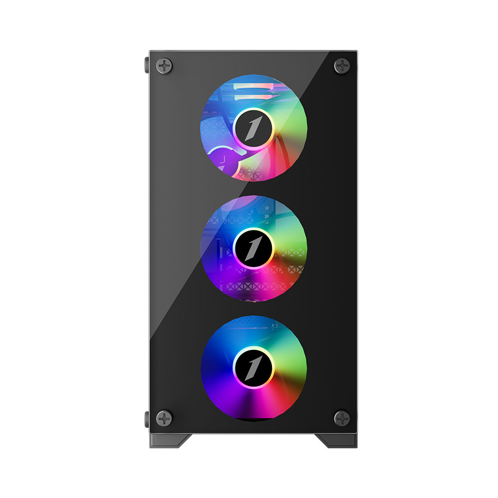 Корпус 1stPlayer X2-M-BK-4F1 Black без БЖ — изображение 2