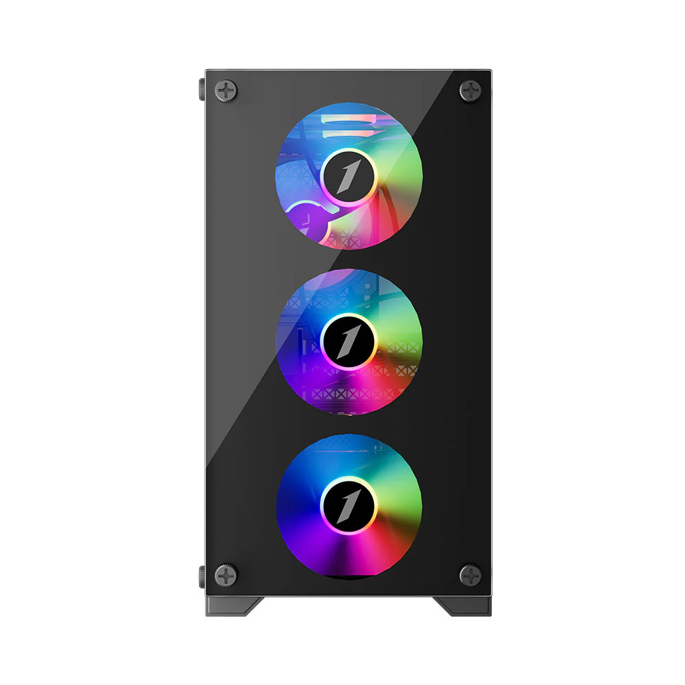 Корпус 1stPlayer X2-M-BK-4F1 Black без БЖ — изображение 2