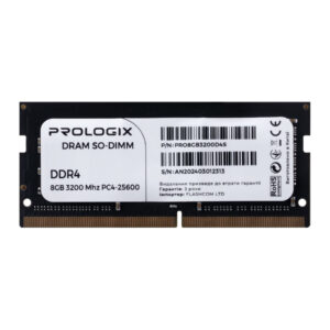 Модуль пам`ятi SO-DIMM DDR4 8GB/3200 Prologix (PRO8GB3200D4S)