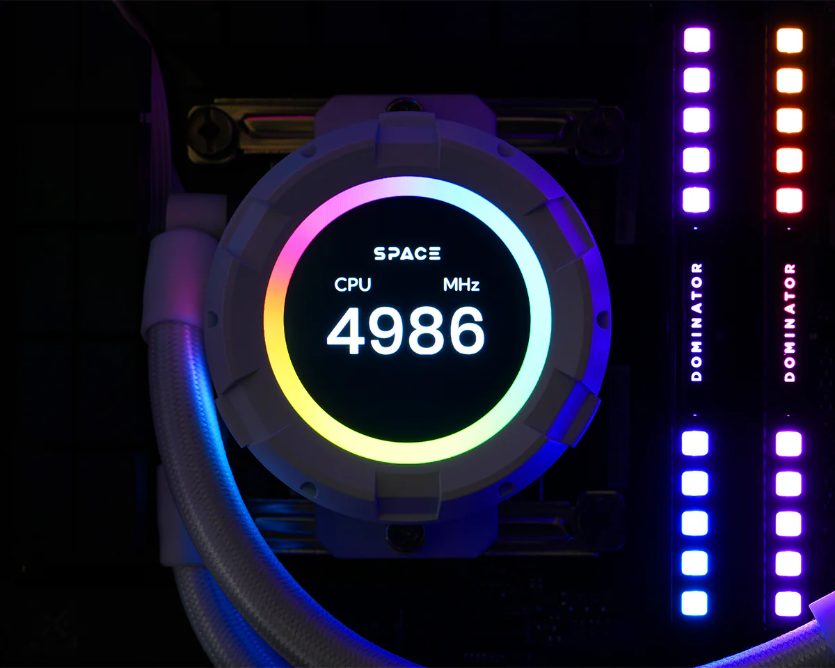 Система водяного охолодження ID-Cooling Space LCD SL360 XE White - Зображення 10