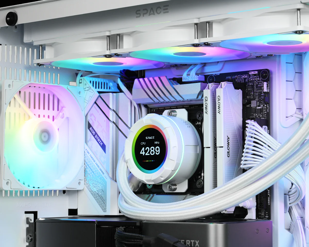 Система водяного охолодження ID-Cooling Space LCD SL360 XE White - Зображення 11