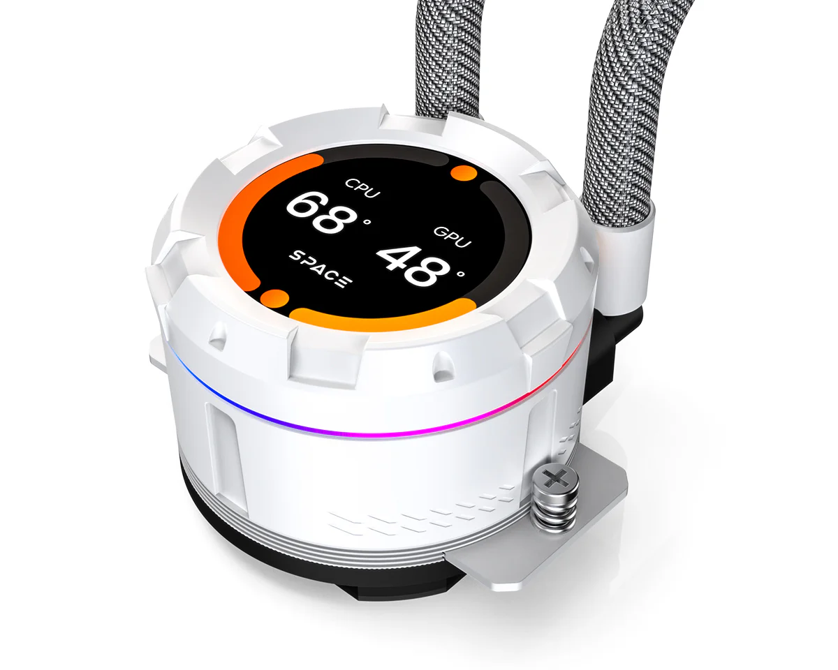 Система водяного охолодження ID-Cooling Space LCD SL240 XE White - Зображення 5
