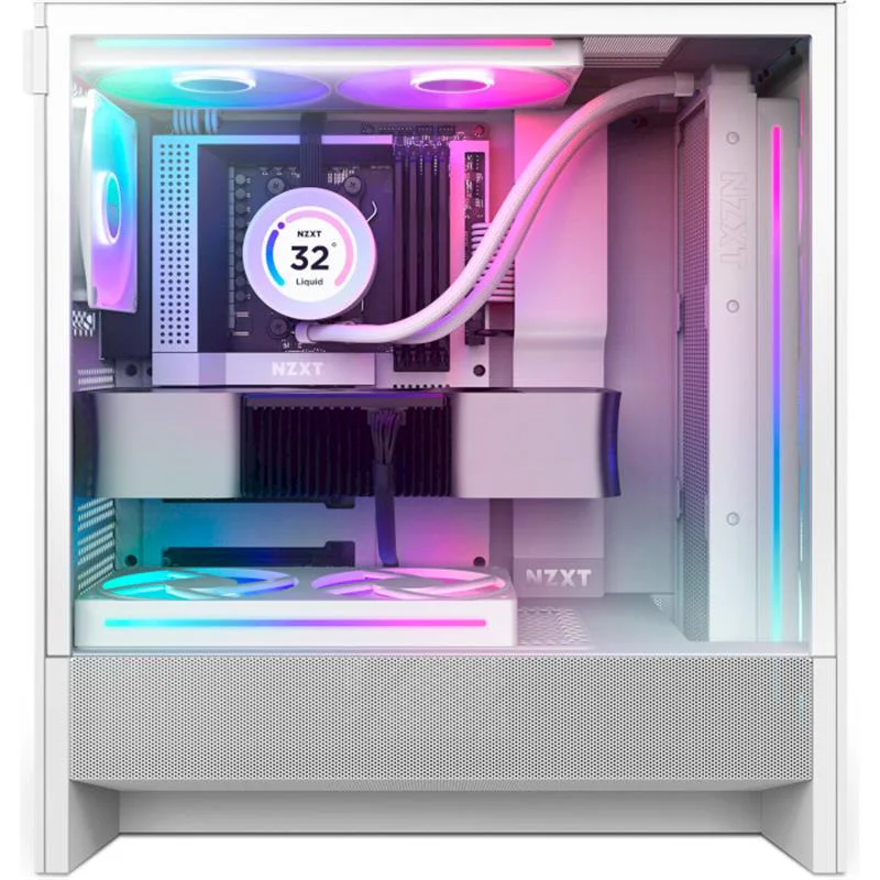 Корпус NZXT H5 Flow RGB White (CC-H52FW-R1) без БЖ - Зображення 7