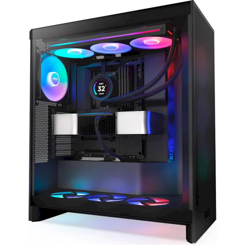 Корпус NZXT H7 Flow RGB Black (CM-H72FB-R1) без БЖ - Зображення 9