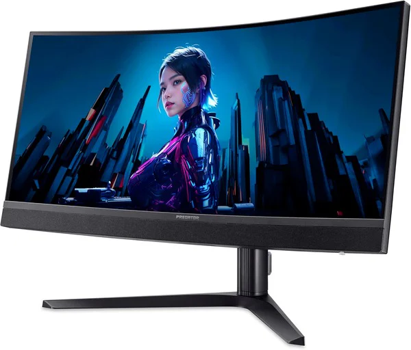 Монiтор Acer 34" Predator X34V3bmiiphuzx (UM.CXXEE.301) VA Black Curved 180Hz - Зображення 3