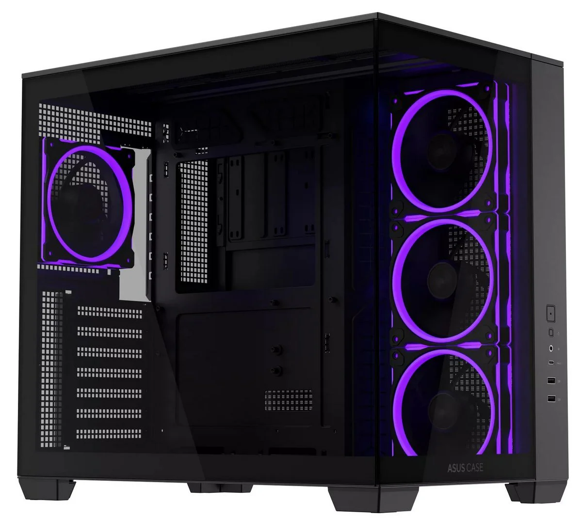 Корпус Asus A32 Plus Black Tempered Glass (90DC00S0-B19000) - Зображення 2