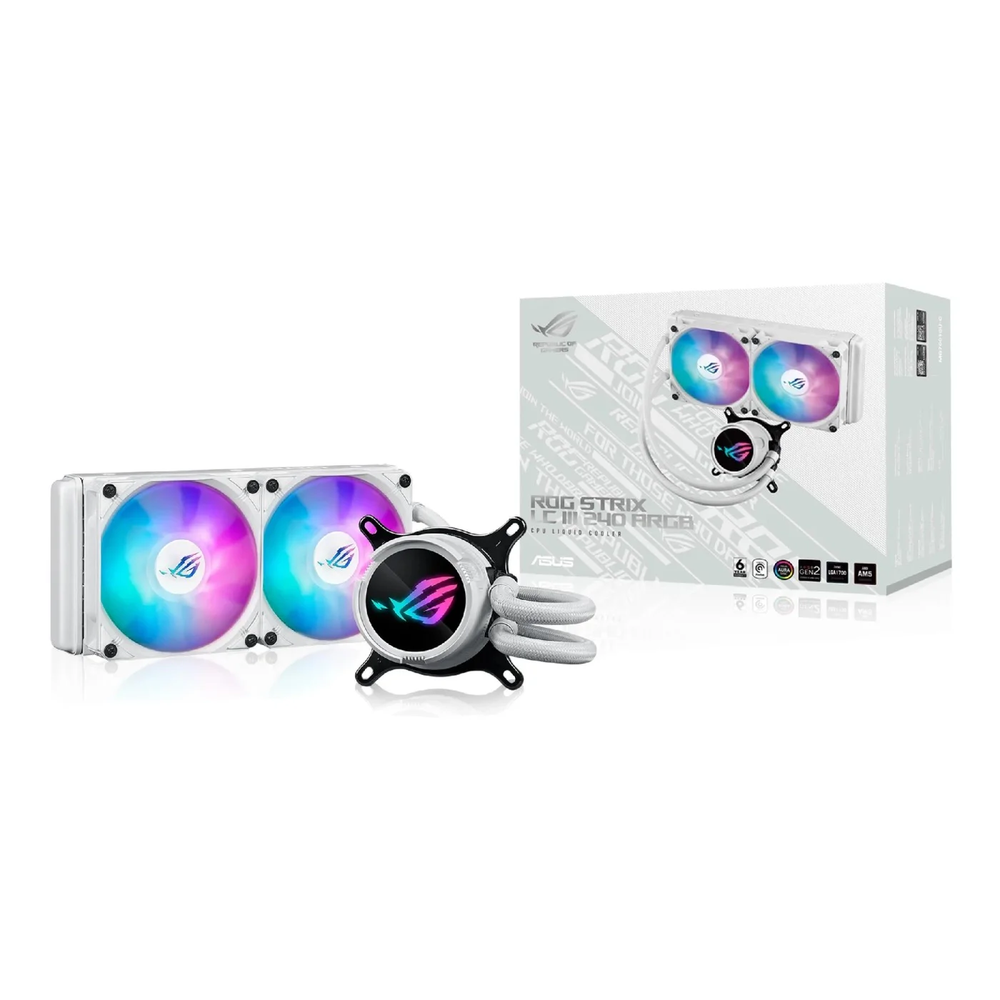 Система водяного охолодження Asus ROG Strix LC III 240 ARGB WHT (90RC00S2-M0UAY0) — изображение 3