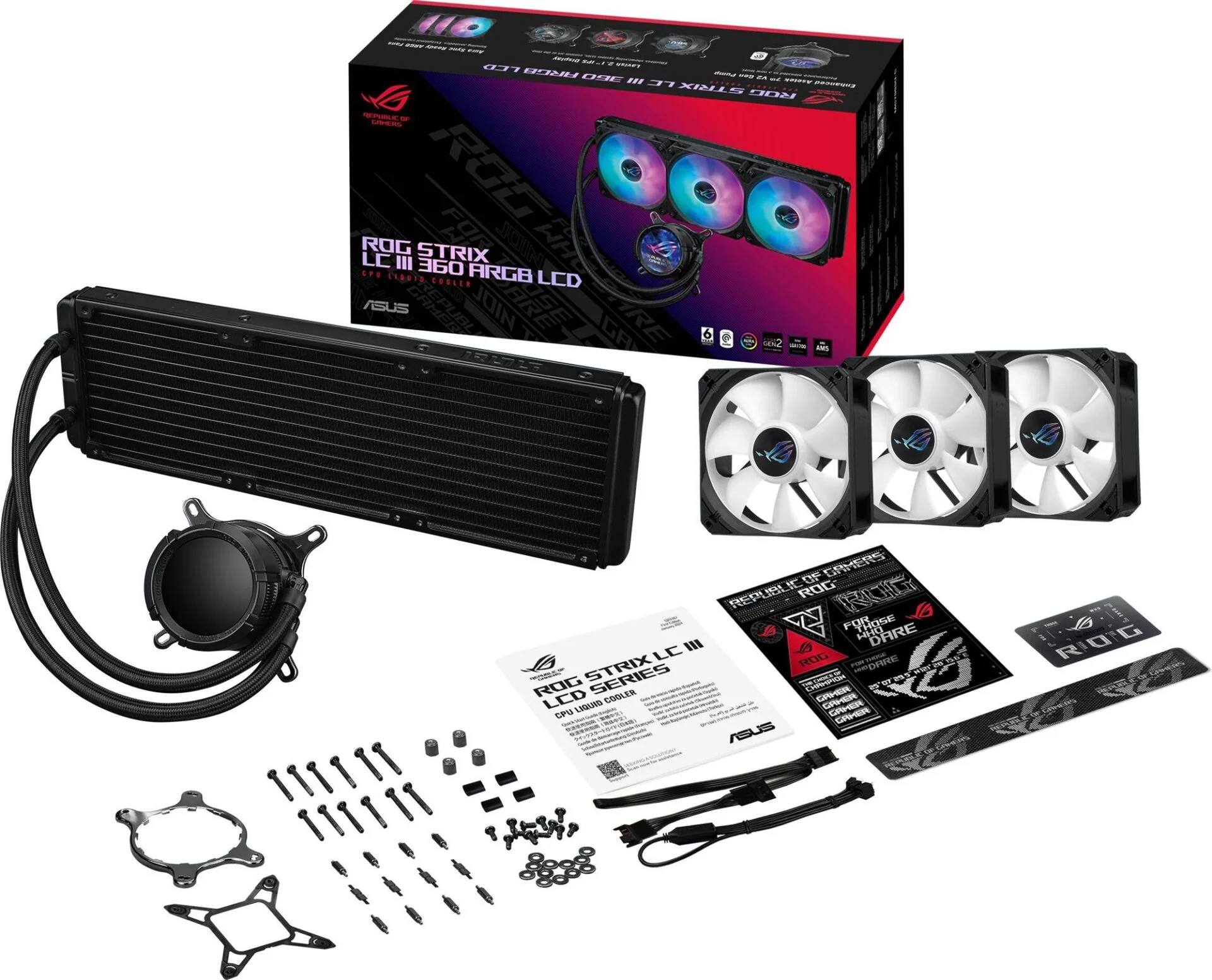 Система водяного охолодження Asus ROG Strix LC III 360 ARGB LCD (90RC00W1-M0UAY0) - Зображення 5