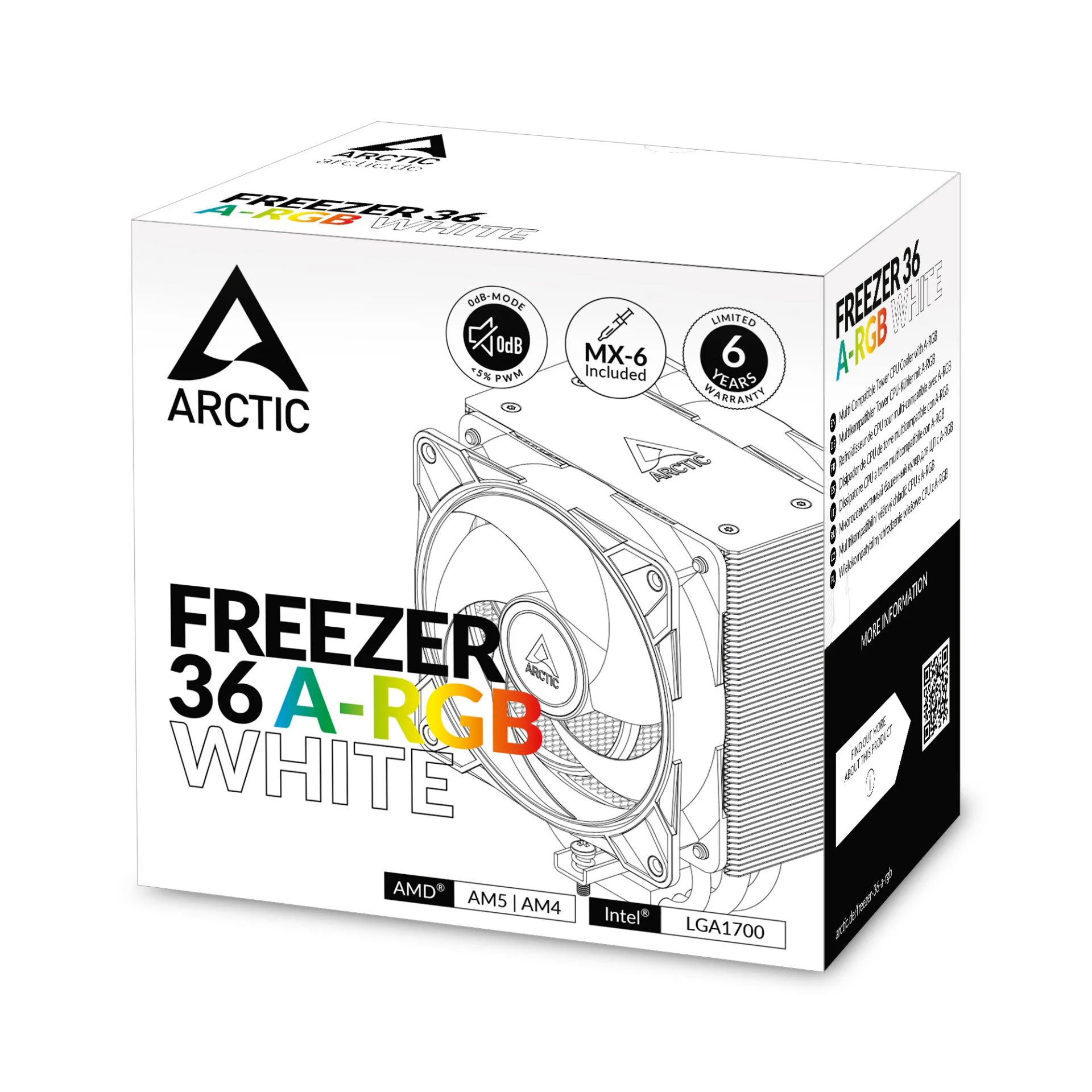 Кулер процесорний Arctic Freezer 36 A-RGB White (ACFRE00125A) - Зображення 2