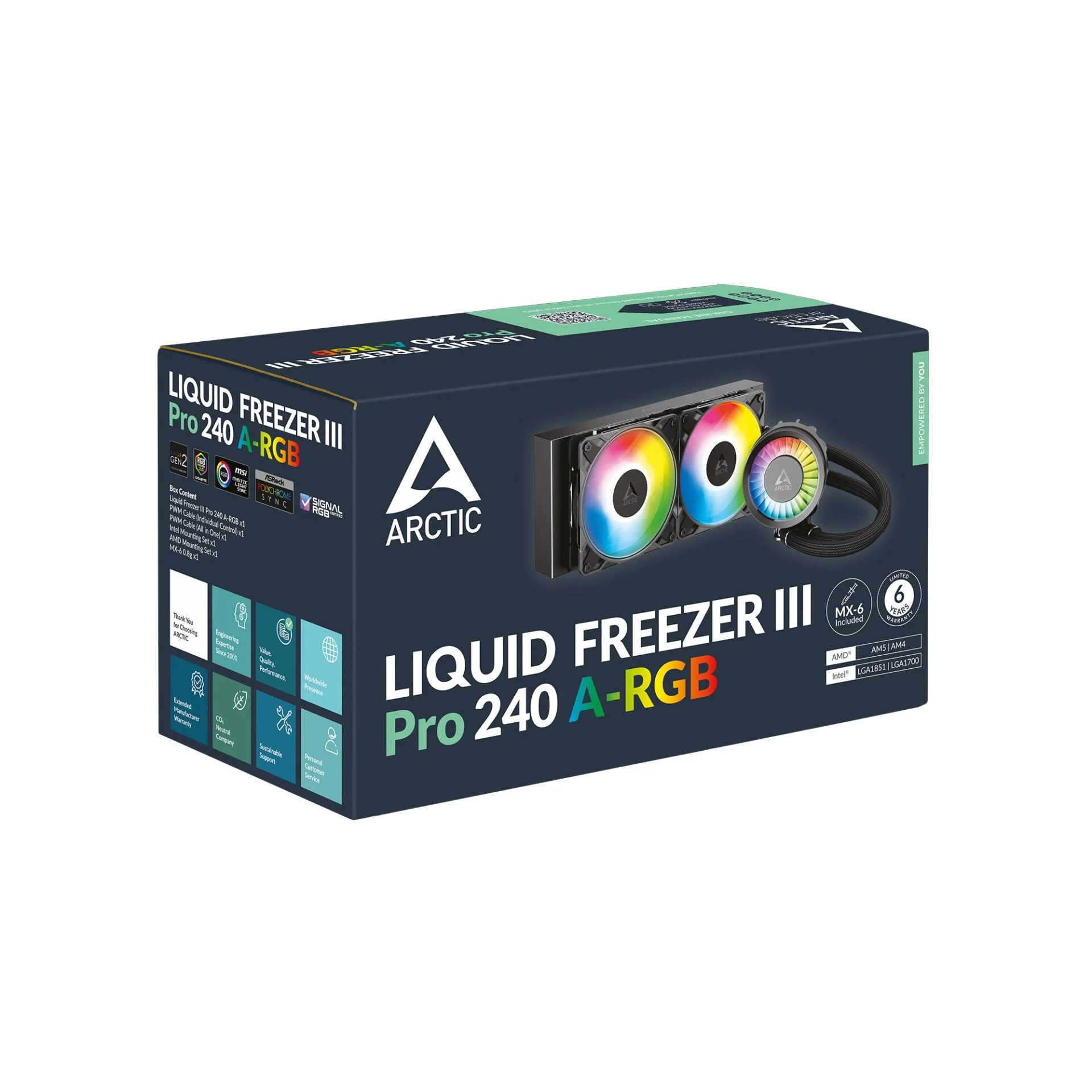 Система водяного охолодження Arctic Liquid Freezer III Pro 240 A-RGB Black (ACFRE00182A) — изображение 5