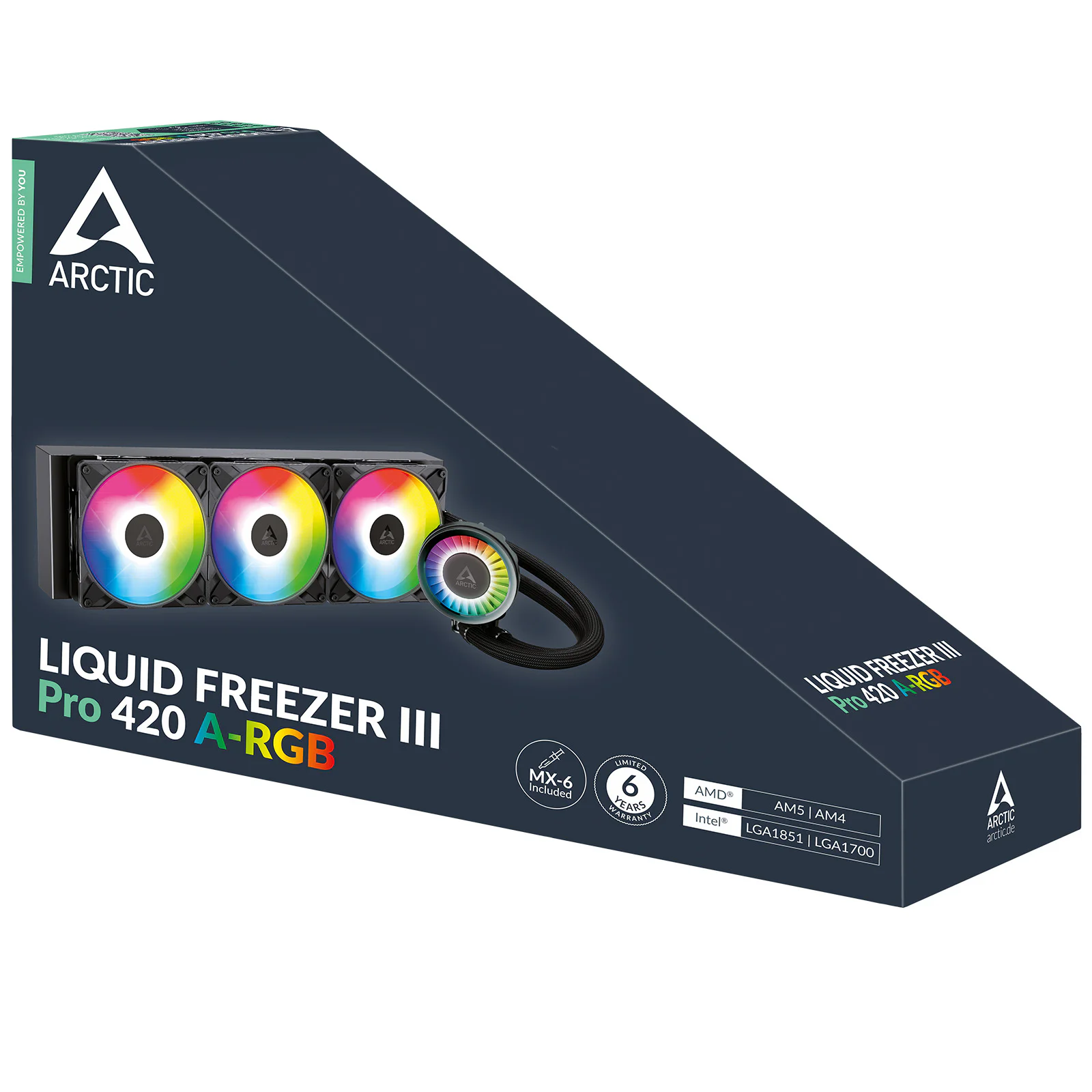 Система водяного охолодження Arctic Liquid Freezer III Pro 420 A-RGB Black (ACFRE00185A) - Зображення 9