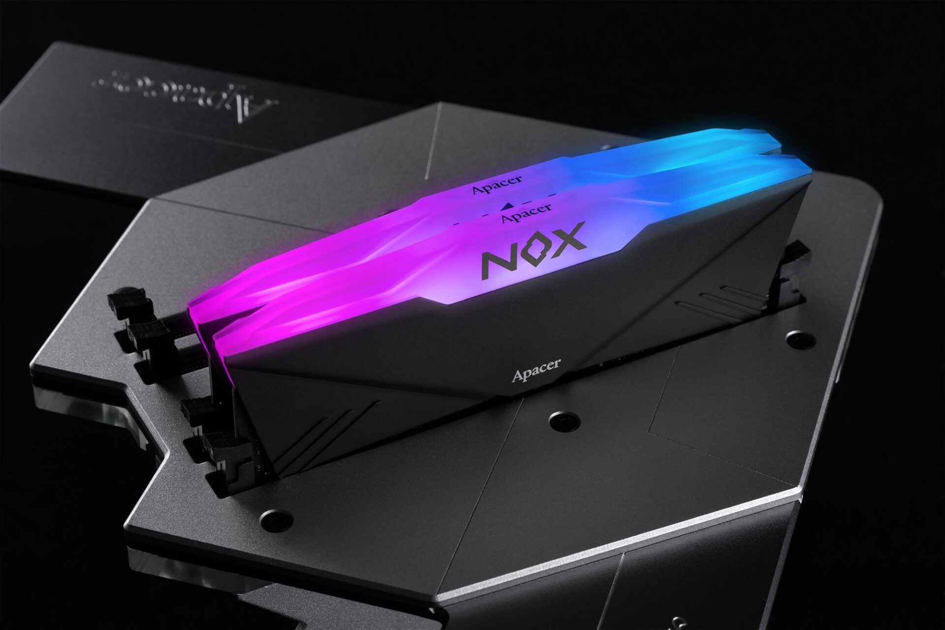 Модуль пам`ятi DDR4 2x16GB/3200 Apacer NOX RGB Black (AH4U32G32C28YNBAA-2) — изображение 20