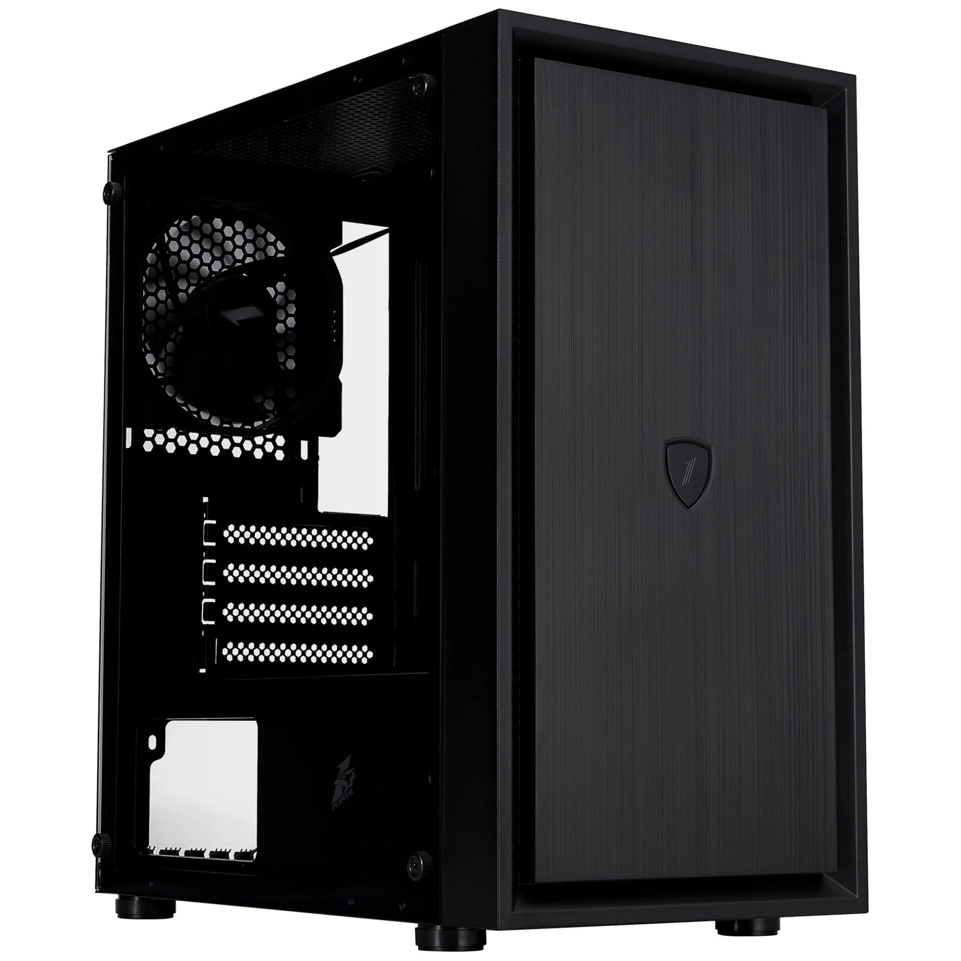 Корпус 1stPlayer B5-M-BK-3F Black без БП