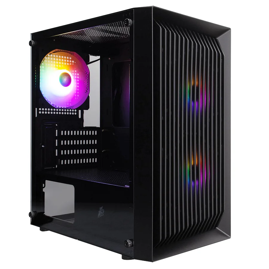 Корпус 1stPlayer BS-2-BK-3F1 Black без БЖ — изображение 9