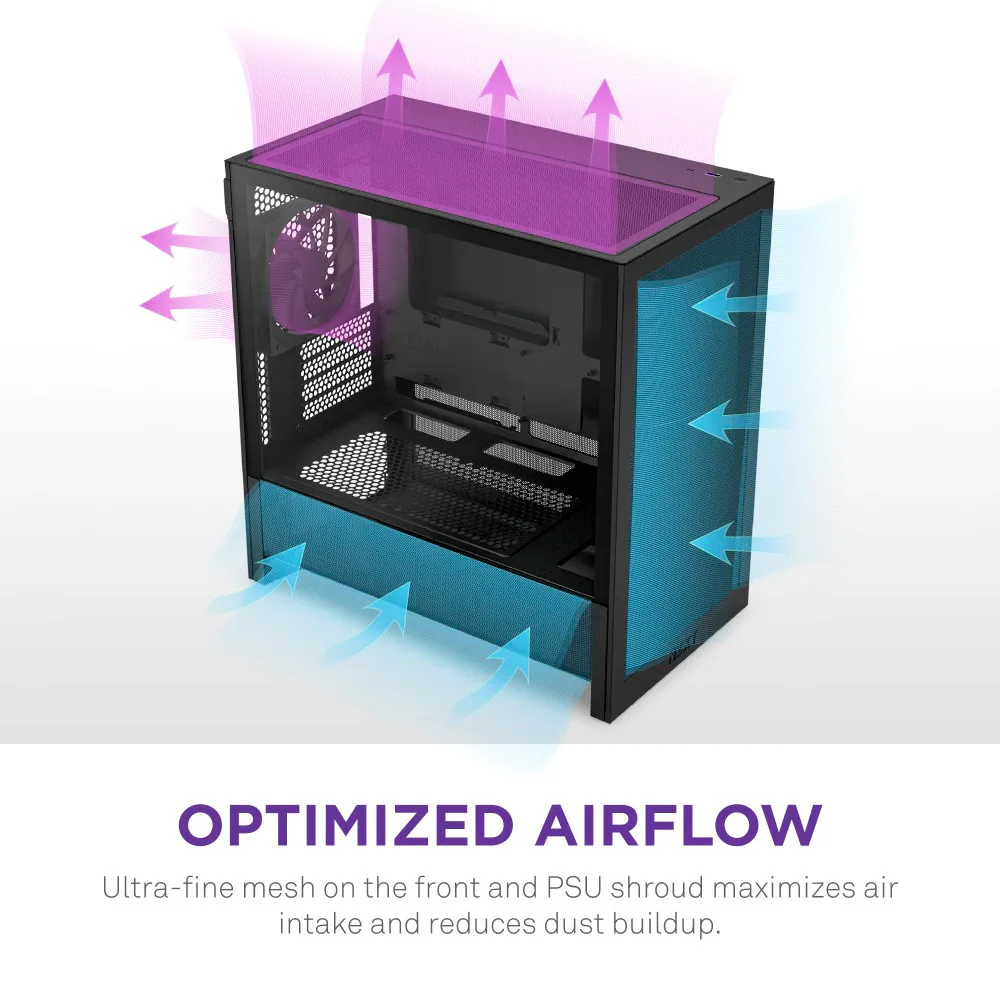 Корпус NZXT H3 Flow Black без БЖ (CC-H31FB-01) — изображение 5