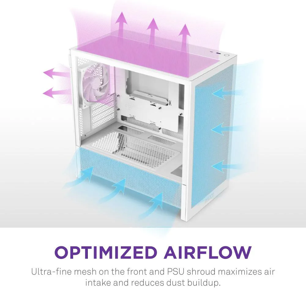 Корпус NZXT H3 Flow White без БЖ (CC-H31FW-01) - Зображення 5