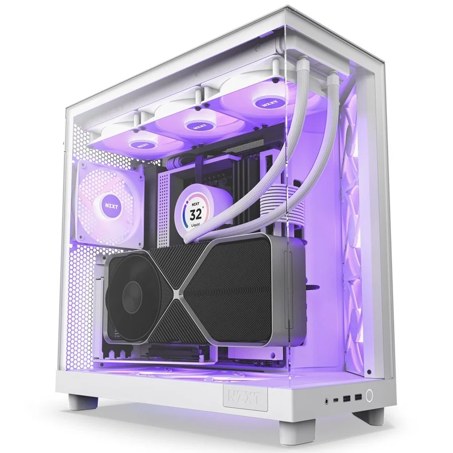 Корпус NZXT H6 Flow RGB White (CC-H61FW-R1) без БЖ - Зображення 5