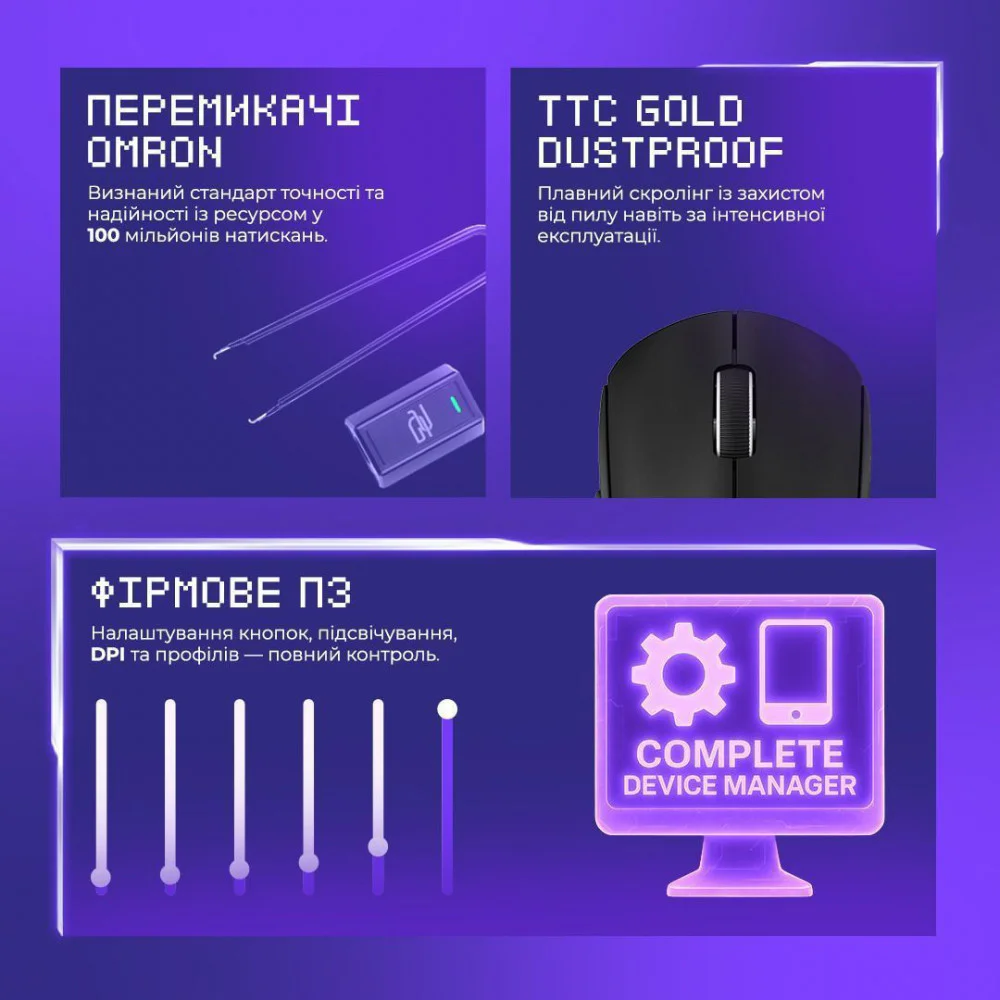 Бездротова ігрова миша Proove Gaming RC Raider 8K - Зображення 15