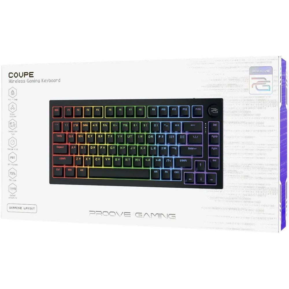 Бездротова клавіатура Proove Gaming Coupe (Ukraine Layout) - Зображення 2