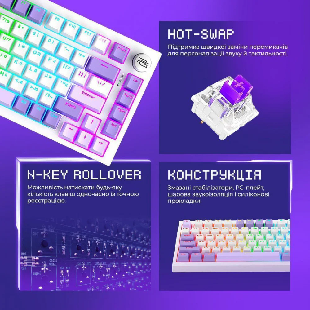 Бездротова клавіатура Proove Gaming Coupe (Ukraine Layout) - Зображення 13