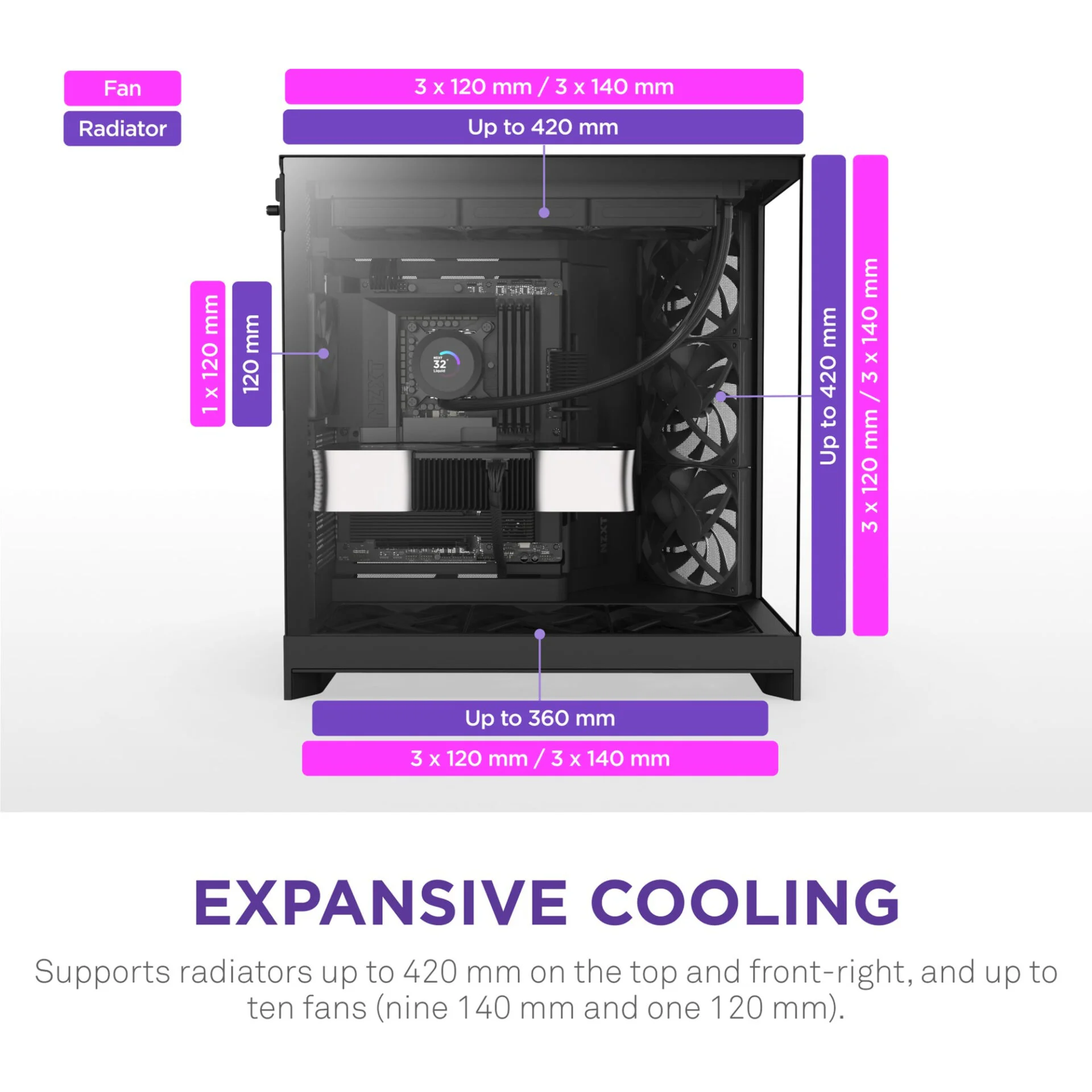 Корпус NZXT H9 Flow Black без БЖ (CM-H92FB-01) — изображение 8