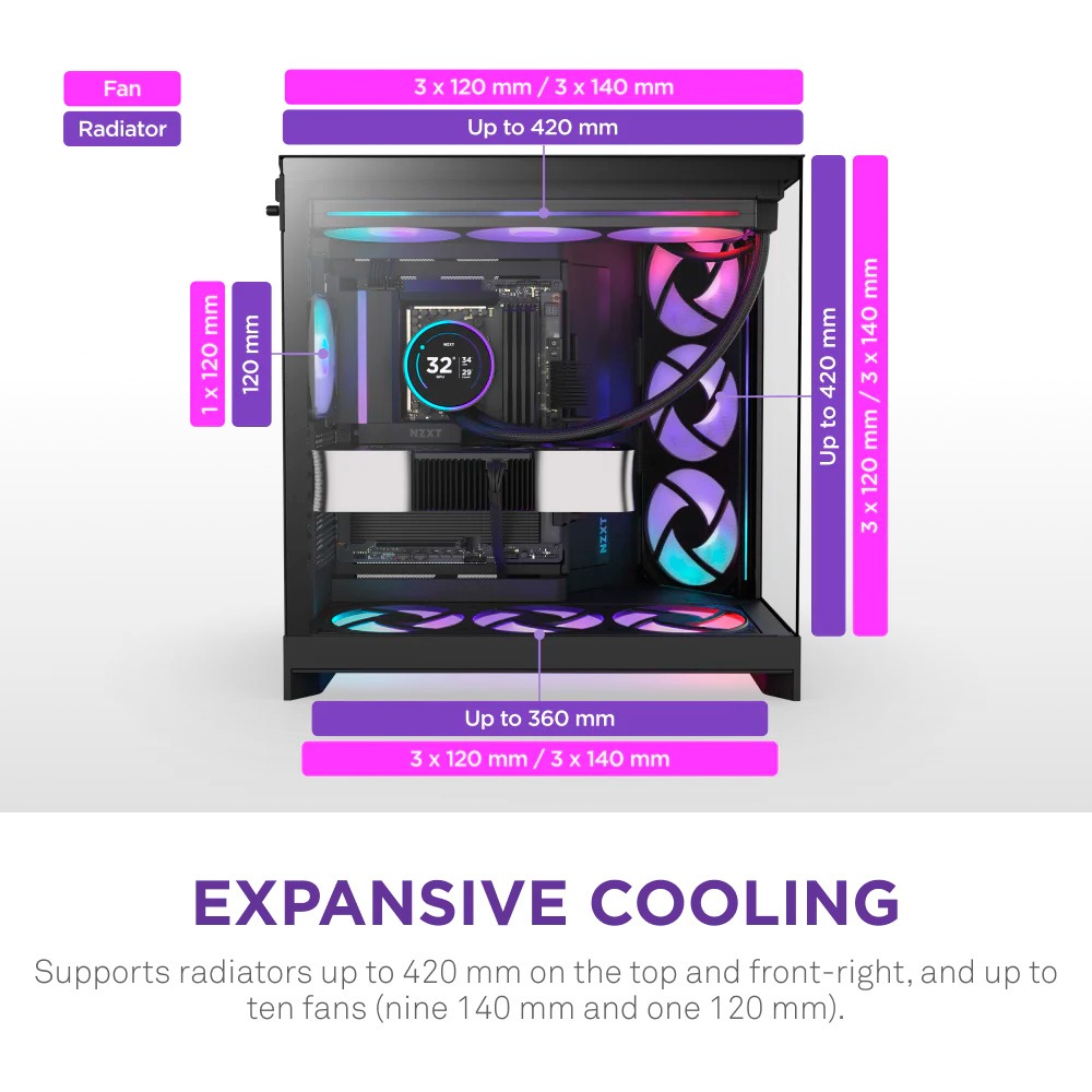 Корпус NZXT H9 Flow RGB Black (CM-H92FB-R1) - Зображення 7