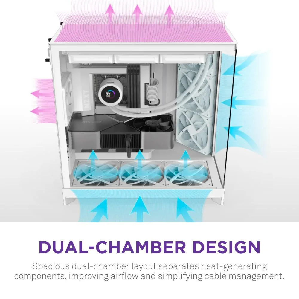 Корпус NZXT H9 Flow White (CM-H92FW-01) - Зображення 6