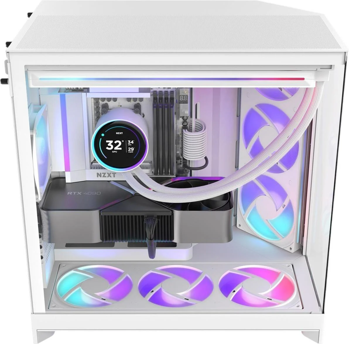 Корпус NZXT H9 Flow RGB White (CM-H92FW-R1) - Зображення 3