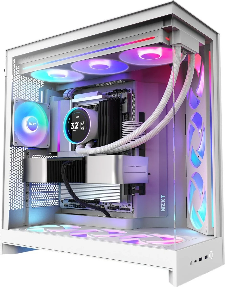 Корпус NZXT H9 Flow RGB White (CM-H92FW-R1) - Зображення 5