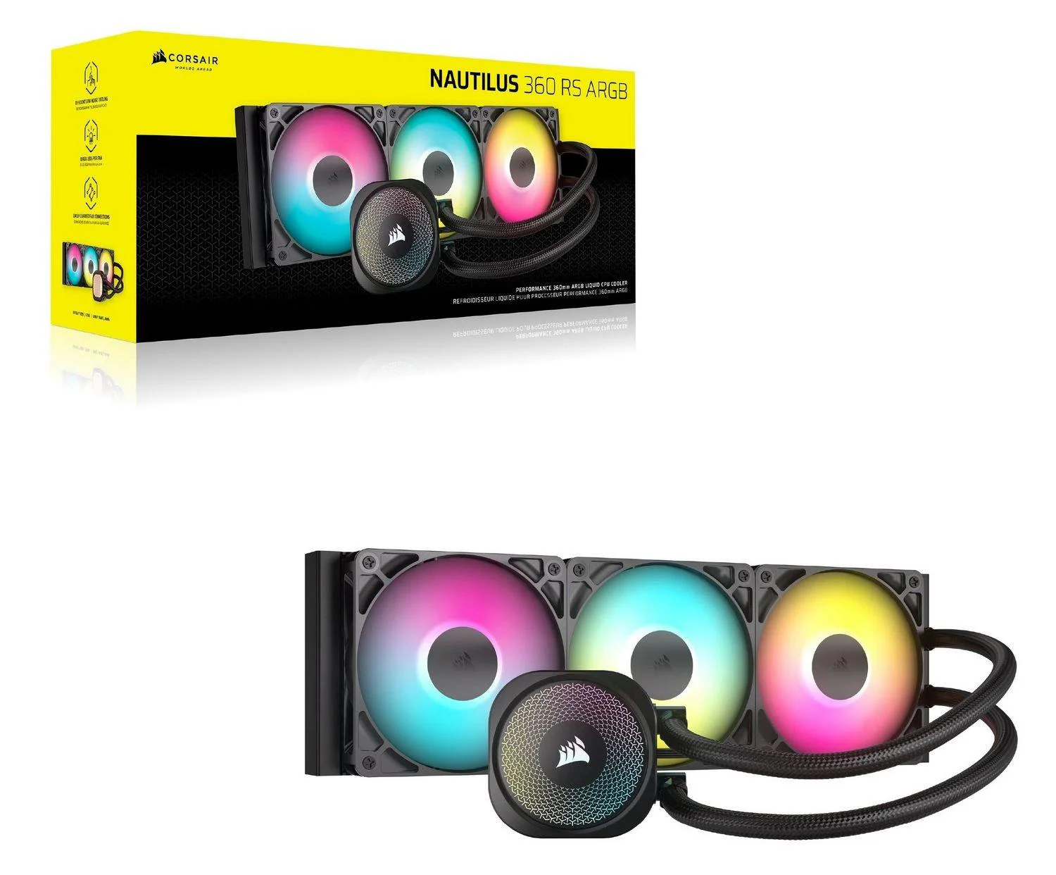 Система водяного охолодження Corsair Nautilus 360 RS ARGB (CW-9060093-WW) - Зображення 10