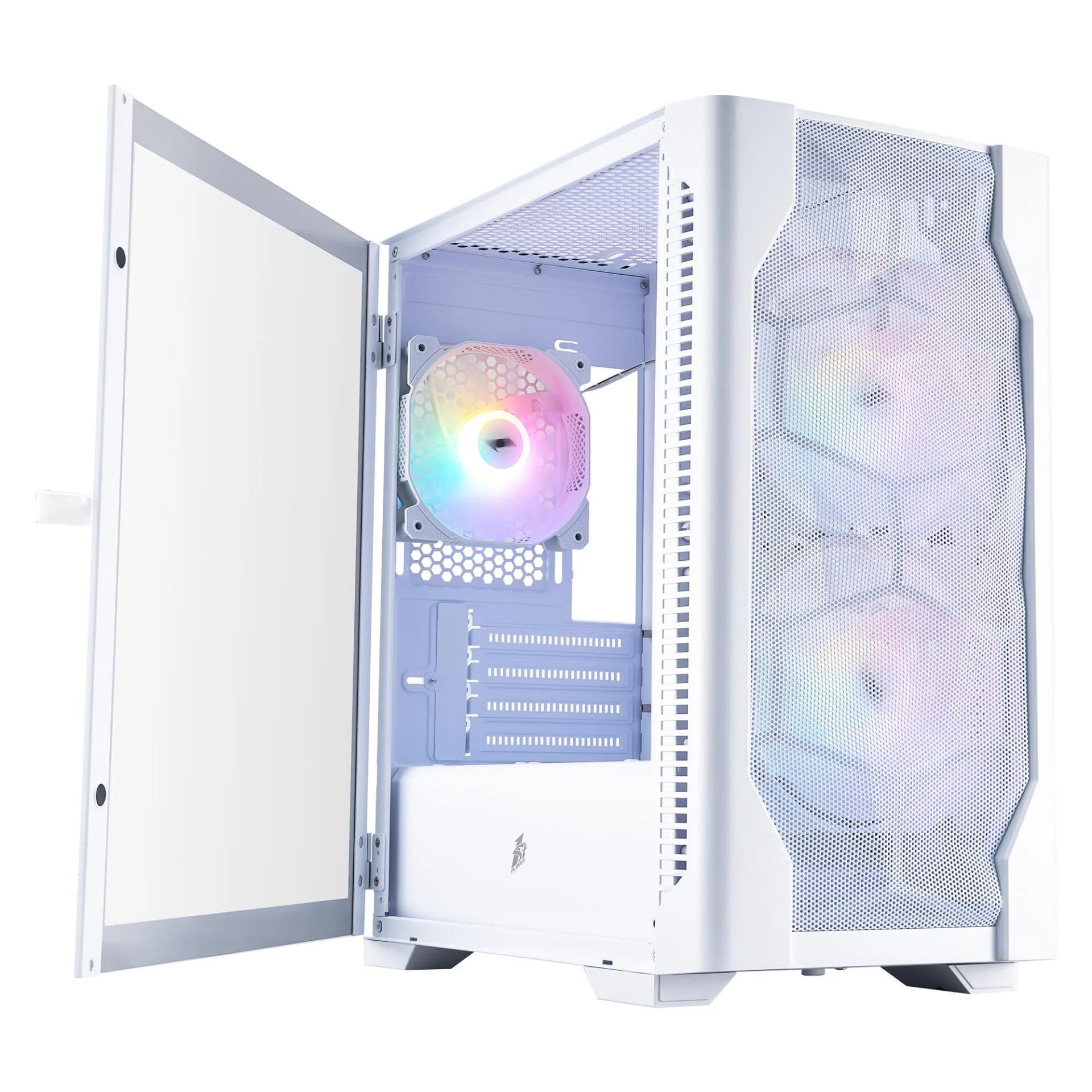 Корпус 1stPlayer D4-M-WH-2F1P-W-1F1-W White — изображение 7