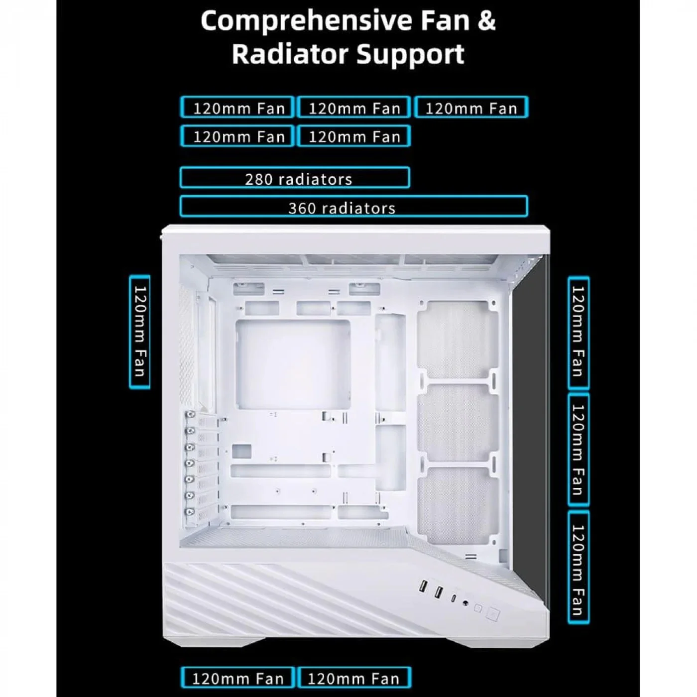 Корпус Lian Li Vector V100R White (G99.V100RW.01) без БЖ - Зображення 3