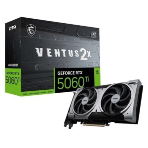 Відеокарта GF RTX 5060 Ti 16GB GDDR7 Ventus 2X OC Plus MSI (GeForce RTX 5060 Ti 16G VENTUS 2X OC PLUS)