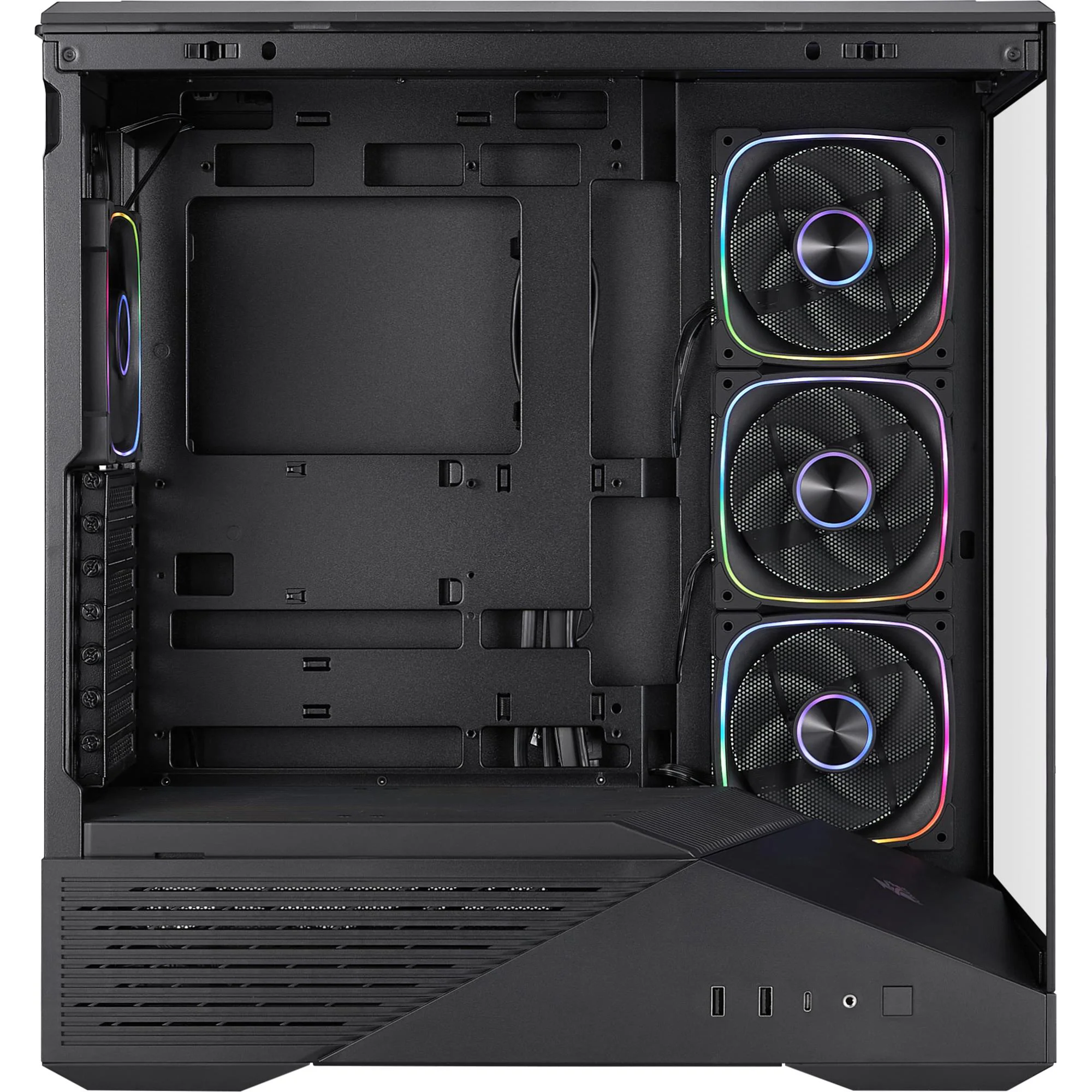 Корпус 1stPlayer GM7-BK-3FN7R-1FN7 Black - Зображення 6