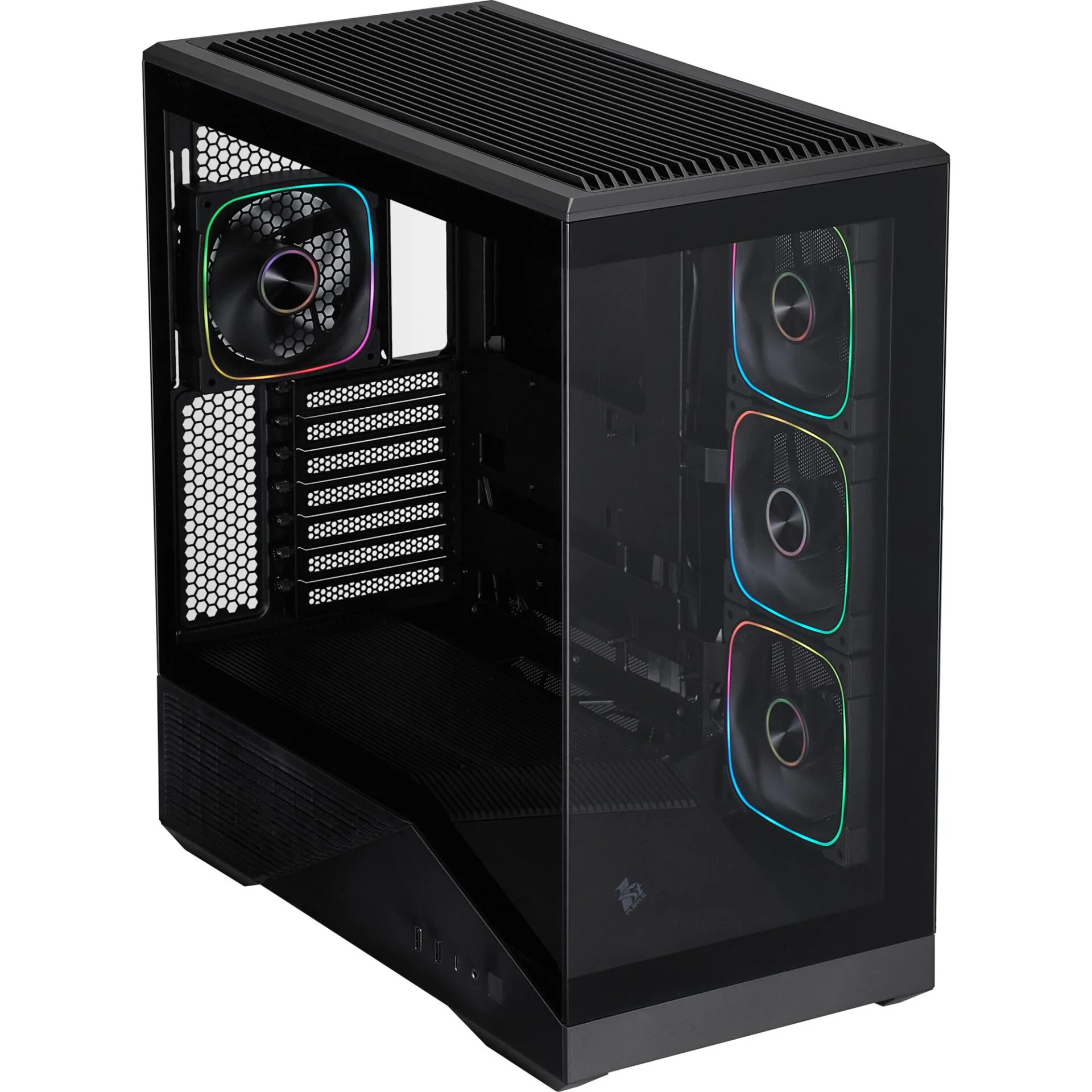 Корпус 1stPlayer GM7-BK-3FN7R-1FN7 Black - Зображення 8