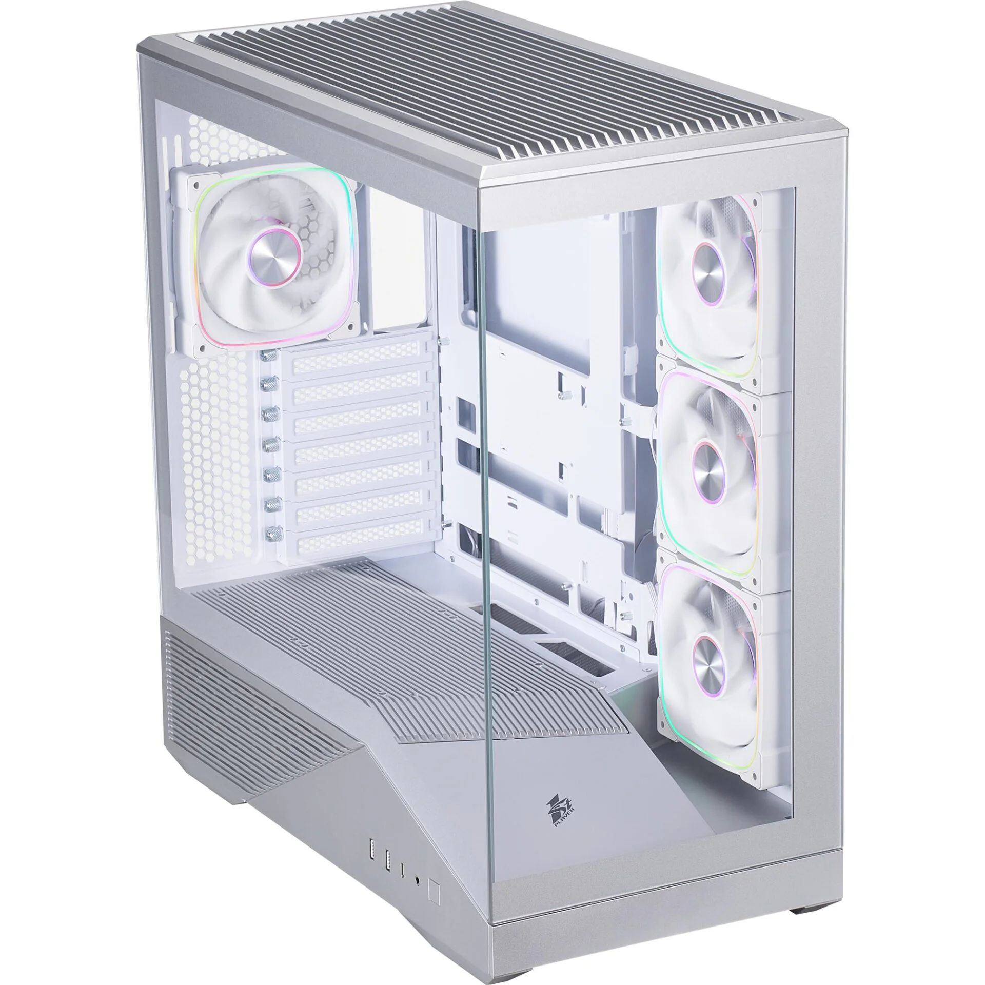 Корпус 1stPlayer GM7-SV-3FN7R-W-1FN7-W Silver - Зображення 9