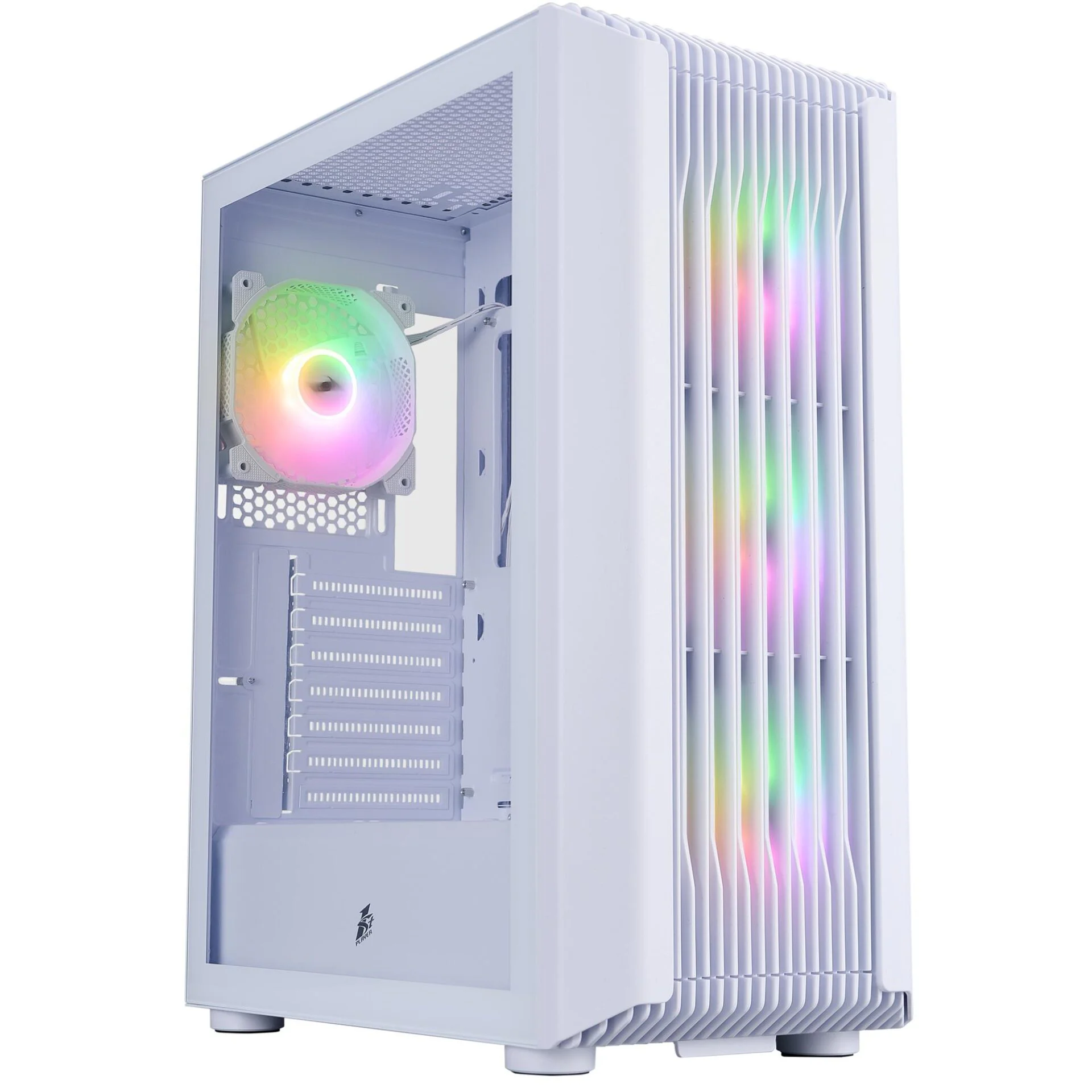 Корпус 1stPlayer H6-WH-4F7-W White без БП