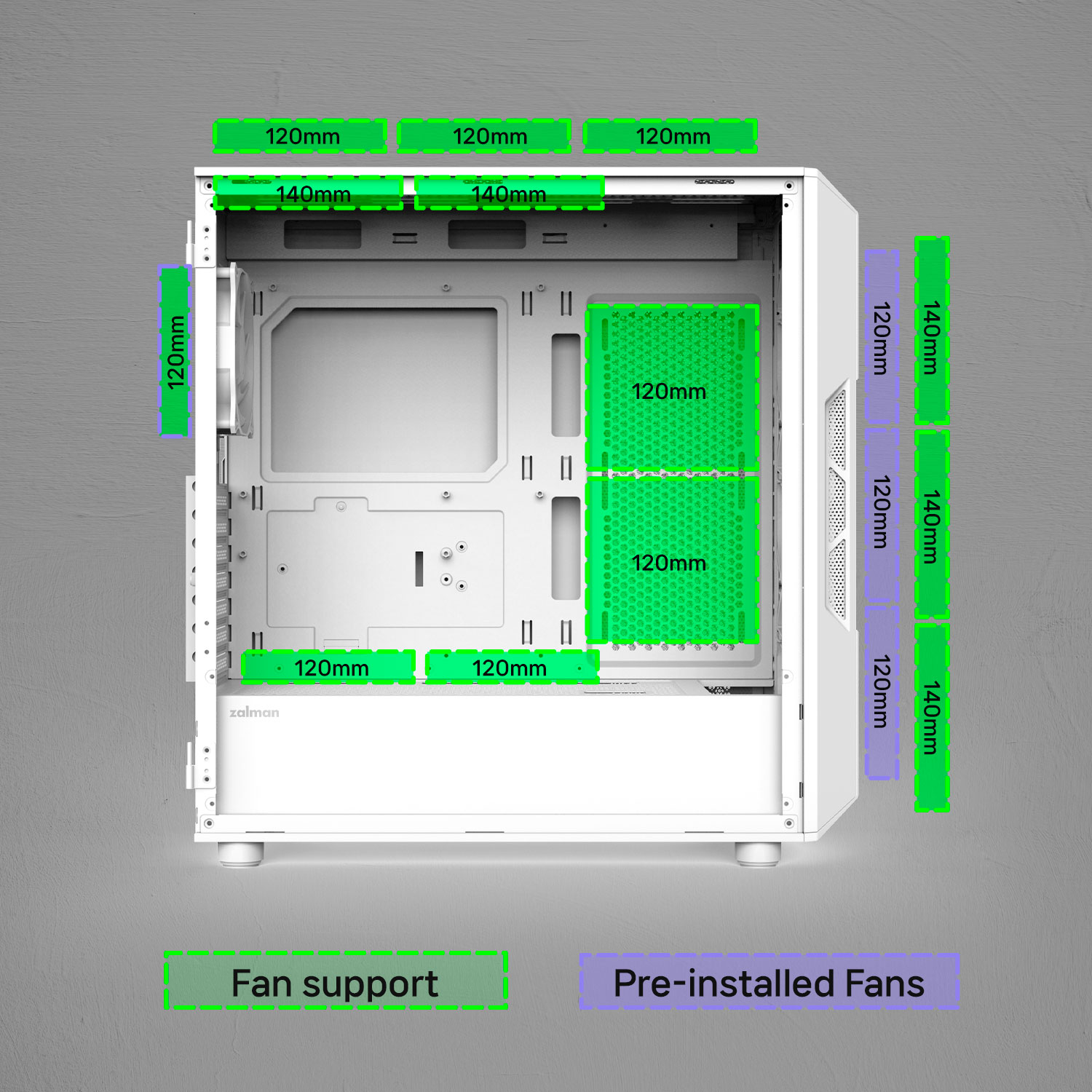 Корпус Zalman i3 Neo ARGB V2 White - Зображення 14