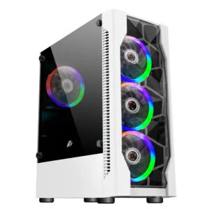 Корпус 1stPlayer D4-WH-4F1-W White без БП